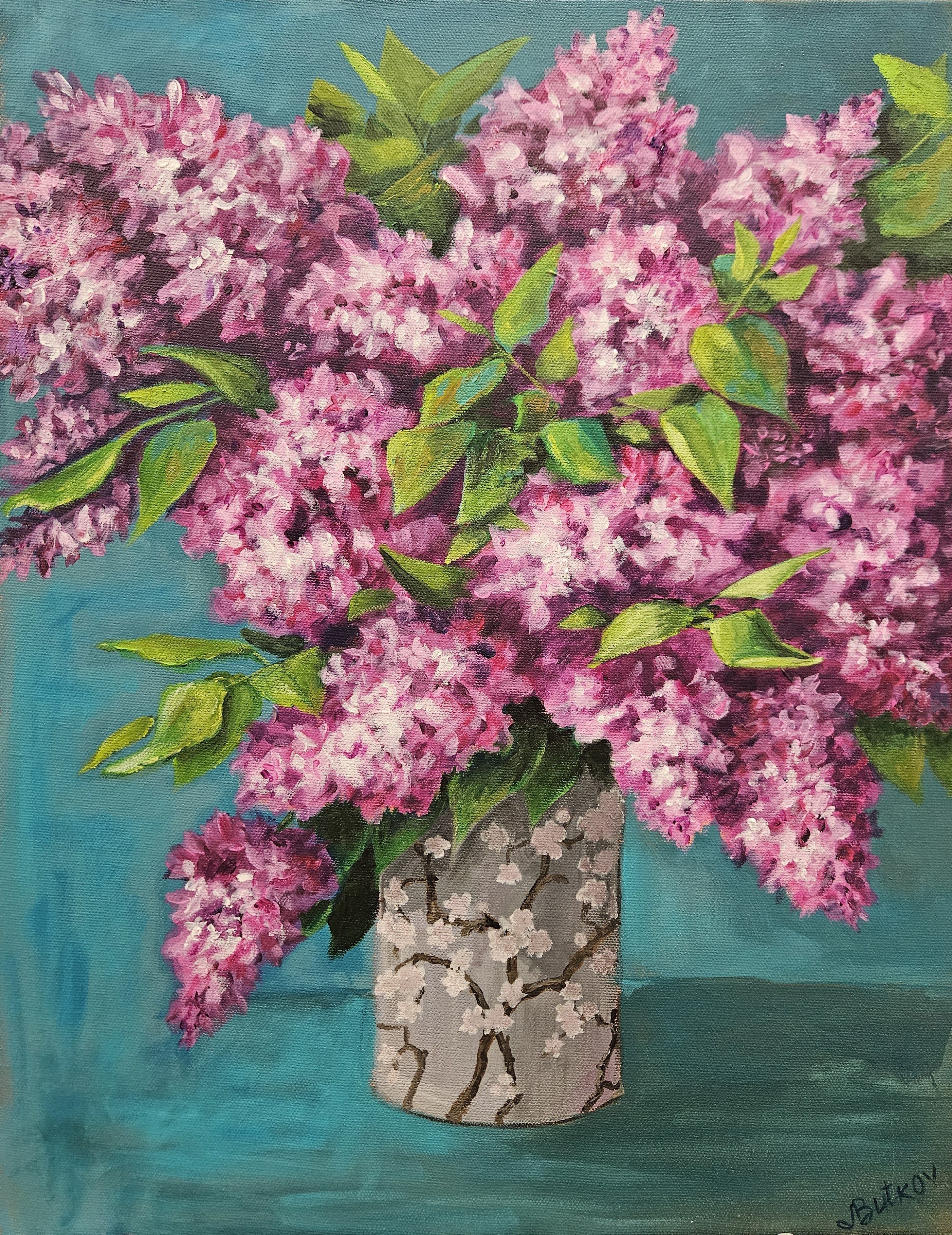 Lilac in Japanese Vase - Elena Butkov