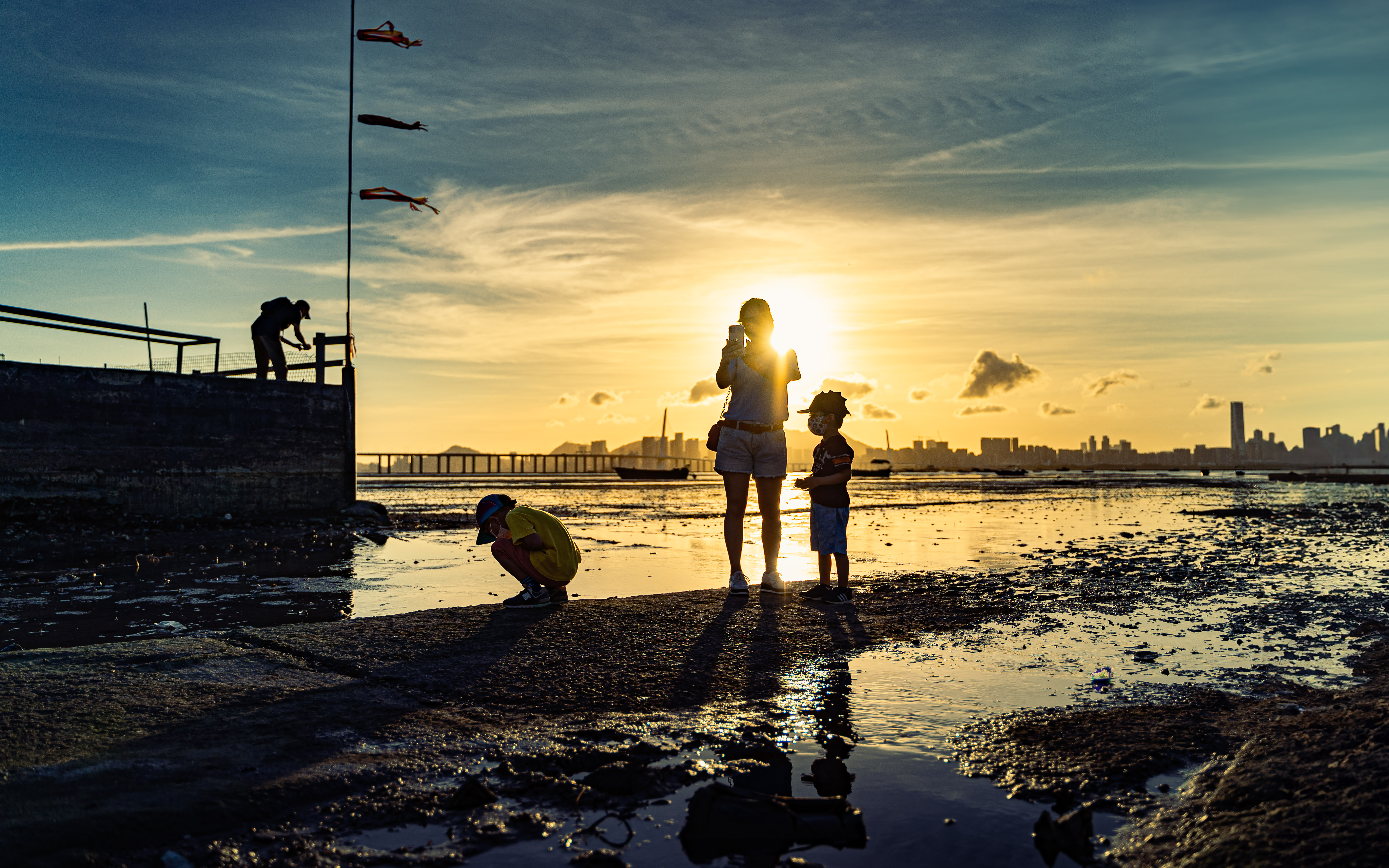 Carp Flags at Dusk - Yu