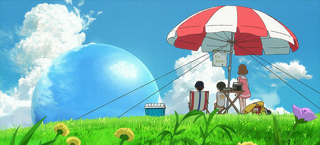 penguin scene with umbrella