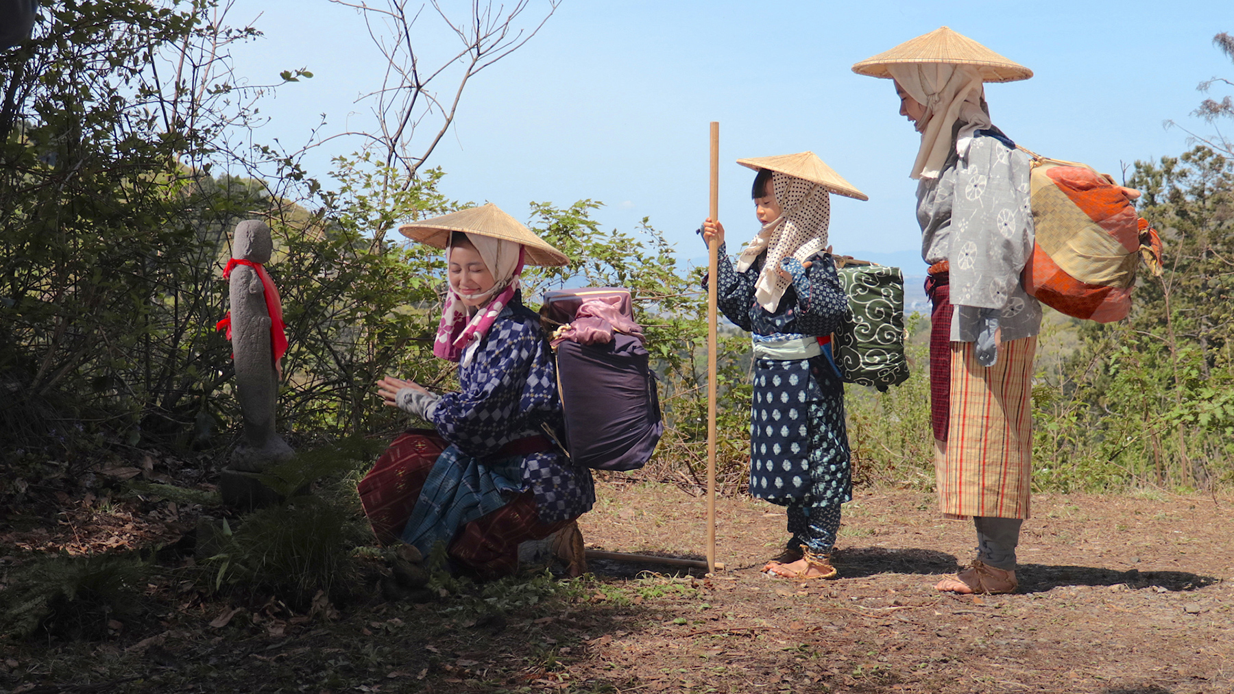 group of visiting statue