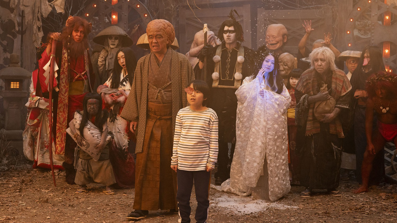 child with group of yokai