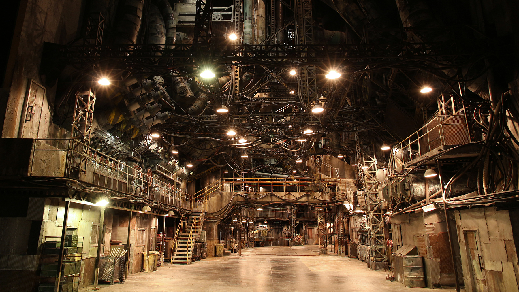 large mechanical building interior