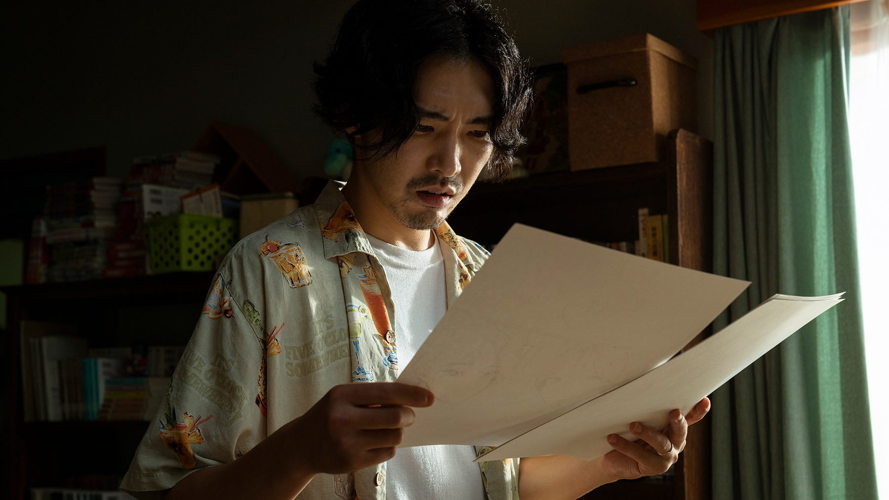 man reviewing papers