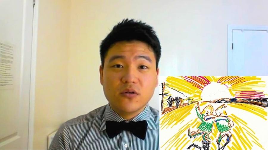 storyteller Toshiki Mori explaining Japanese Proverbs