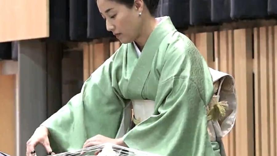 Instructor using a Koto