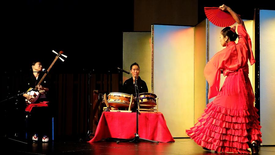 Musical performers on stage