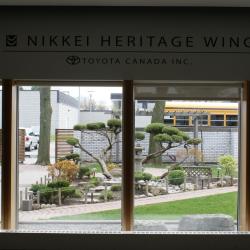 Heritage Garden through the court windows