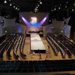 Kobayashi Hall fashion show setup